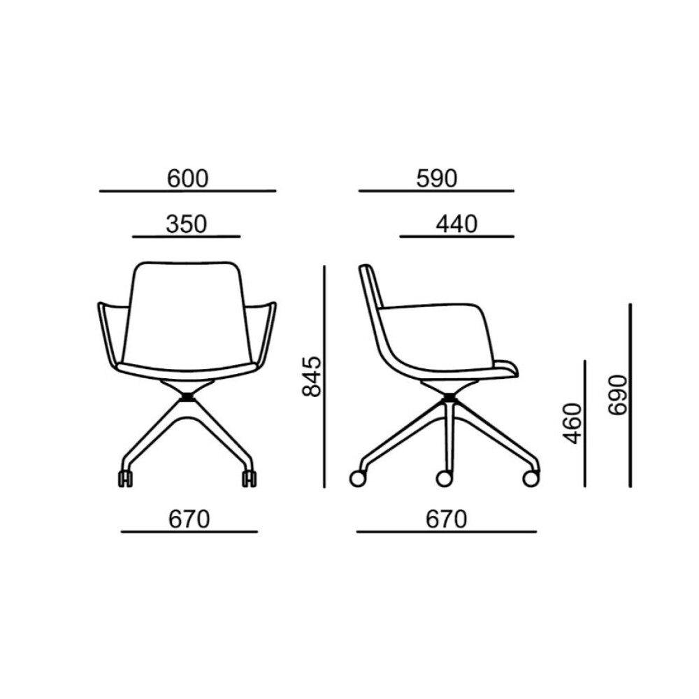 Designová židle EDGE 4202.18