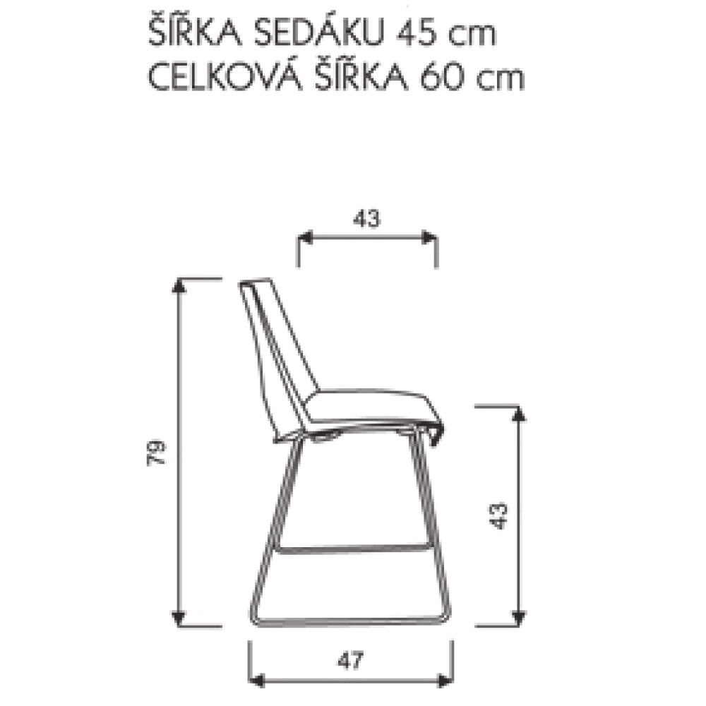 Rozměry plastové židle STRIKE V