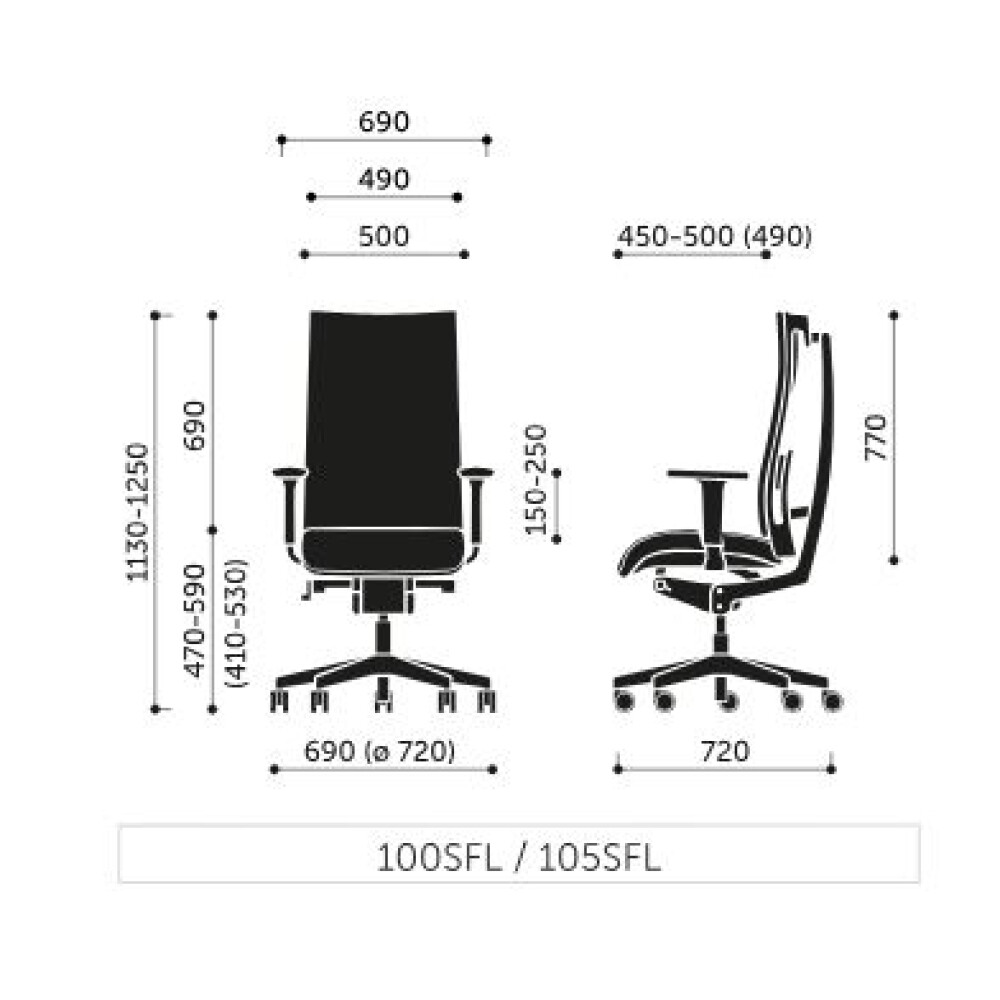 Kancelářské křeslo s hlavovou opěrkou ACTION 115SFL