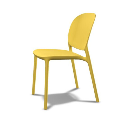 plastová židle HUG mustard yellow