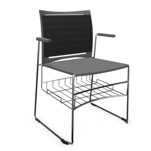 Konferenční židle Ariz 555V s područkami a úložným košem