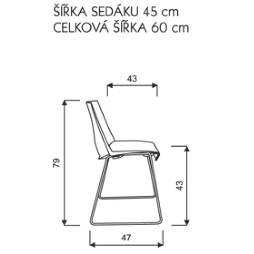 Rozměry plastové židle STRIKE V