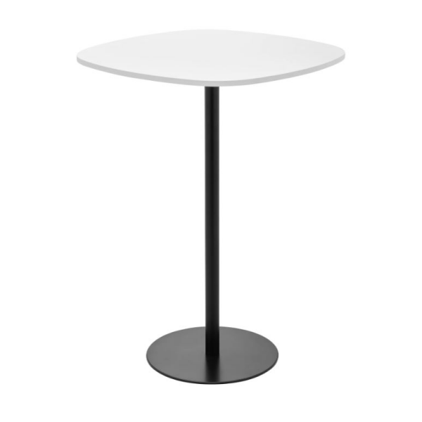 Stolek TABLE TA B - výška podnože 760 mm, zaoblená čtvercová deska stolu